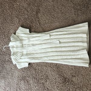 Thigh length cream colored, say what brand, size lg